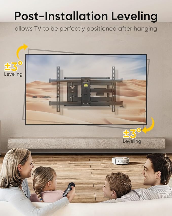FORGING MOUNT Long Arm TV Mount for Most 37-75 Inch TVs, 30 Inch Long Extension Arm Corner TV Wall Mount, Full Motion Wall Mount Swivel, Tilt, Articulating VESA 600X400mm,Holds up to 100lbs