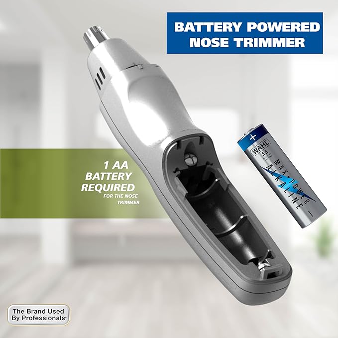 Wahl Groomsman Rechargeable Beard Trimmer kit for Mustaches, Nose Hair, and Light Detailing and Grooming with Bonus Wet/Dry Battery Nose Trimmer – Model 5622v