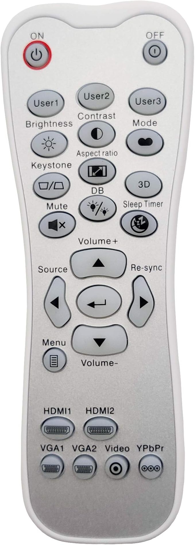 INTECHING BR-3001B Projector Remote Control for Optoma GT1080HDR, HD143X, HD146X, HD243X, HD29H, KHD38+, UHD35STx, UHD35x, UHD38, UHD38x, UHD42, UHD50X, UHD65, UHZ65, UHZ65LV