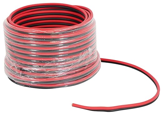 Rockville RED 14G50 14 Gauge 50 Ft Speaker Wire, 100% OFC Copper, Marine Grade, Tinned for Corrosion Resistance, Flexible, for Car, Marine, and Home Audio