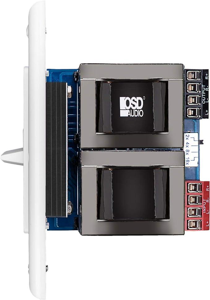 OSD Audio 300W in Wall Volume Control Impedance Matching for Home Speakers, Slider White VMS300