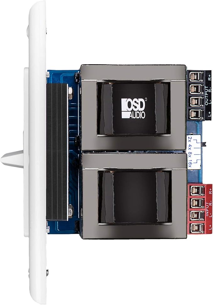 OSD Audio 100W in Wall Volume Control Impedance Matching for Home Speakers, Slider White VMS100