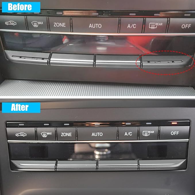 Jaronx Compatible with Mercedes Benz AC Button Trim E Class W212, Air Conditioning Climate Control Button Chrome Silver Trim for E Class W212 E63 AMG E250 E350 E400 E550 2010-2017 (Matte)