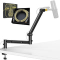AA AUDIO ACCESSORY Low Profile Mic Boom Arm with Gold Series Star Quad XLR Cables 10ft