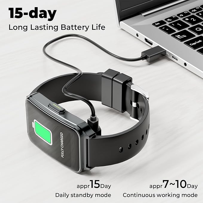 Fitness Tracker (Answer/Make Call)，Smart Watch 24/7 Heart Rate Spo2 Blood Oxygen Monitor Sleep Tracker, 120 Sports Modes Pedometer Calorie Step Tracker, Waterproof Activity Tracker for Women Men Black