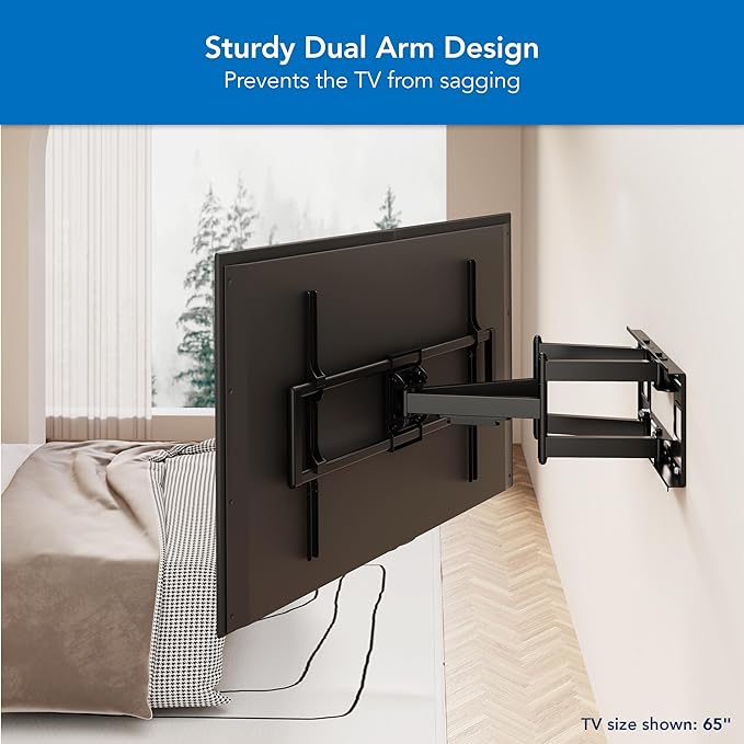Mount-It! Heavy Duty XXL Full Motion TV Wall Mount for Extra Large TVs, max VESA 900x600, Holds up to 264lb, Swivel Tilt Extension Adjustable TV Mount for 60" 65" 75" 80" 85" 90" 98" 100" 115" 120 in