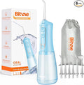 Bitvae C6 Cordless Water Dental Flosser for Teeth Cleaning Picks, Portable Flosser for Travel with 6 Jet Tips, IPX7 Waterproof USB Rechargeable Oral Irrigator Cleaner, Sky Blue