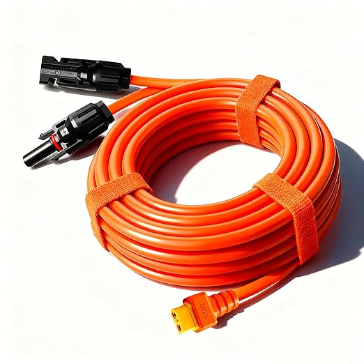 iHaospace XT60 to Solar Connector Cable 25FT/10FT/16.4FT 12AWG,XT60 Extension Cable for ECOFLOW River and Delta Series BLUETTI EB55 Power Station Solar Panel (25FT/7.62M)