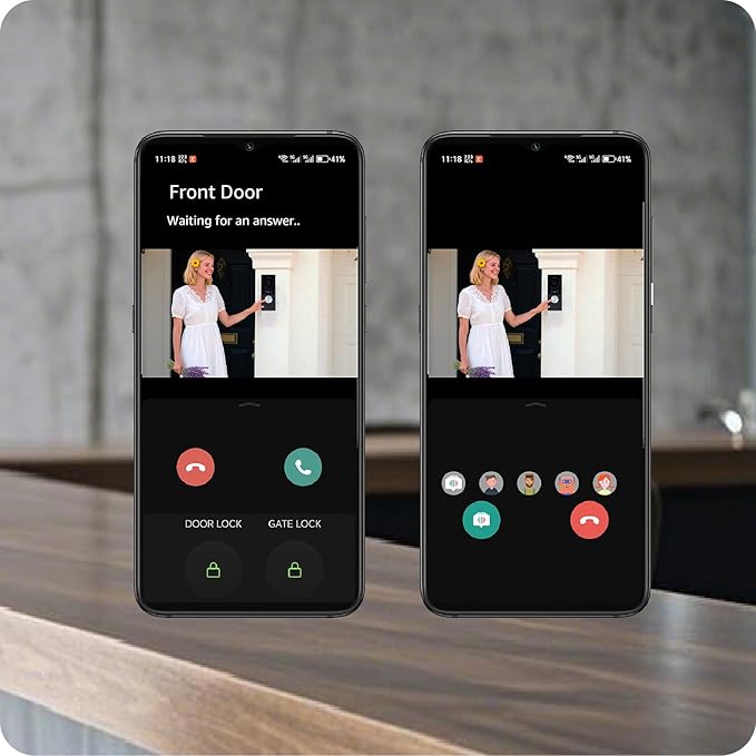 KeonBell Video Door intercom 2-Wired, doorbell withCamera, Full HD Camera, Door intercomSupports Password, 7" WiFi Monitor andTuya APP, 2-Way Audio, Unlock for HomSecurity System