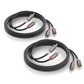 Smithok RCA Cables 2 Pack[Hi-Fi Sound, PVC Jacket, Shielded], 2-Male to 2-Male RCA Audio Stereo Subwoofer Cable Auxiliary Cord for Home Theater,Amplifiers,HDTV,Hi-Fi Systems,Speakers… (10Ft/3m)