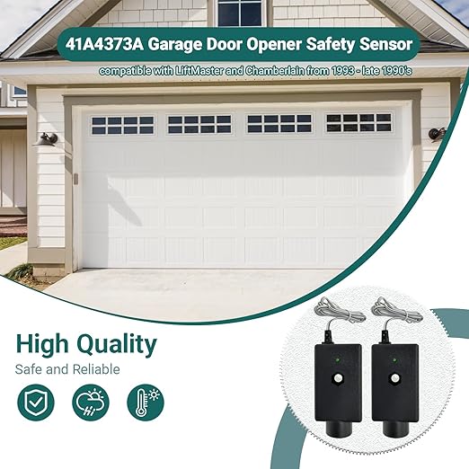 Upgraded 41A4373A Garage Door Safety Sensor Compatible with LiftMaster & Chamberlain Openers