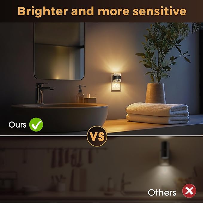 L LOHAS LED Night Light, Bubble Night Lights Plug into Wall,4 Pack 3000K/4000k/5000K Adjustable Color Temperature Night Light,Dimmable Nightlights with Dusk to Dawn Sensor for Rooms Bathroom Hallway