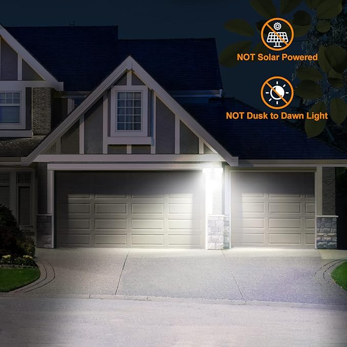 LEPOWER 30W LED Security Lights Motion Sensor Outdoor, 3200LM, 5500K, IP65 Waterproof, Hardwire 2 Head Motion Detector Flood Light for Garage, Yard, Porch