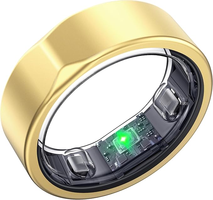Smart Ring for Women Men, Valentine's Day Gifts, Minimalist Fitness Ring with Heart Rate, Stress, Sleep, Step, Calorie Tracking, 5ATM Waterproof for iPhone and Android,No Subscription (Rose Gold, 6)