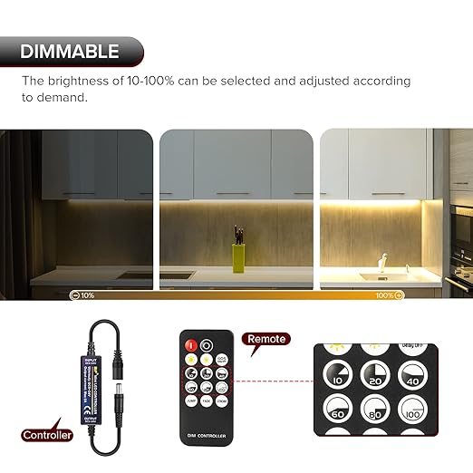 Mini RF Dimmer Controller 14 Keys 3014 5630 5730 3528 LED Strips DC5V/DC12V/DC24V Dimmer Switch Brightness Mode Effect Mode Wireless LED Dimmer Controller(Single Color)