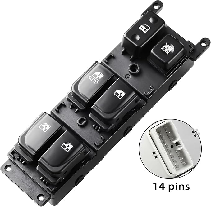 SCHUSSPART Front Left Driver Side Master Power Window Control Switch Button with Door Lock Switch Compatible with Hyundai Sonata 2006-2008 L4 V6 2.4L 3.3L Replaces# 935703K010 935703K010QS 1S9314