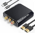 WENTER AV to HDMI Converter, 1080P RCA Composite to HDMI Adapter, Mini Analog CVBS Audio Video Adapter Supports PAL/NTSC for Smart TV VCR/VHS/Xbox/PS3/STB/N64/Wii/TV/PC/Blue-Ray DVD Players