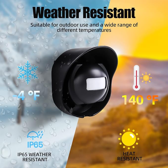 Shaogax Driveway Alarm-328ft Long Range Wireless Driveway Alarm Weatherproof Outdoor Motion Sensor&Detector Security Alert-Protect Outdoor/Indoor Property-1 Receiver and 4 Sensors-38 Chimes