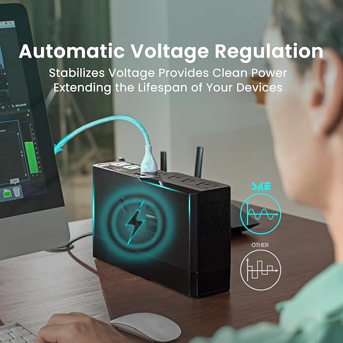 SKE SMART KEY ENERGY SKE 425VA/240W UPS Battery Backu Surge Protector for Computer UPS Battery Backup Uninterruptible Power Supply…, VL425