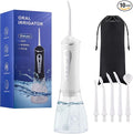 ZUAMEGURechargeable Water Flosser for Teeth Cleaning - Designed for Teeth, Portable Oral Irrigator, IPX7 Waterproof, Includes 5 Professional Tips - Ideal for Daily Oral Care and Family Travel Use