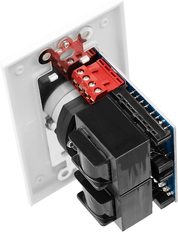 OSD Audio 100W in Wall Volume Control Impedance Matching for Home Speakers, Rotary Knob White SVC100