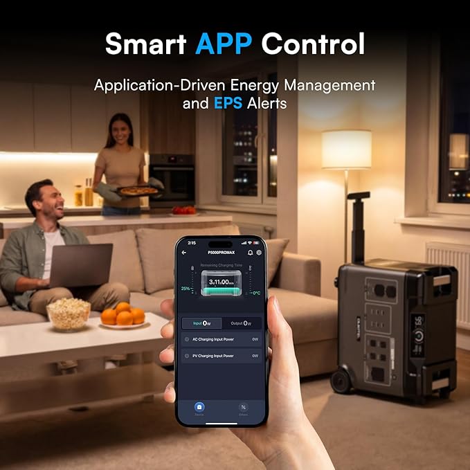 OUKITEL 5120Wh Power Station BP5000 Pro Max, 120/240V 5000W(Surge 9000W) AC Output Solar Generator for Home Battery Backup, 1000W MPPT Solar Charging, Home Battery Power Supply, Expandable to 20kWh