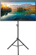 Mount-It! Tripod TV Stand – Portable TV Tripod for Flat Screens 32-70 Inch – Indoor/Outdoor Height Adjustable Stand, VESA 200x200 to 600x400, for LCD, LED, OLED, Curved TVs, Holds up to 77lbs