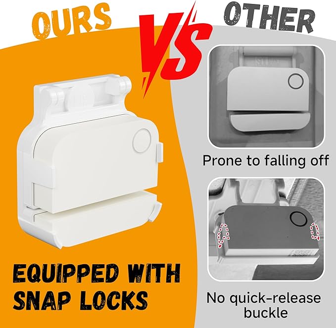 Garage Door Bracket for Ring Alarm Contact Sensor 2nd Gen | Secure Mount with Quick-Snap Clip & Screws | Easy Install Accessory (White Sensor Not Included)