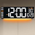 16.5" Large Digital Wall Clock: Wall Mount Decor Clock Large Display for Classroom Dorm Office Game Living Room, House Warming Gifts New Home, Christmas Birthday Gift for Mom Dad Seniors Teen White