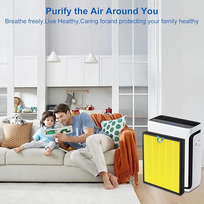 NXBHG Vital 100S Pet Replacement Filter Compatible with Levoit Smart WiFi Vital 100S Air Puri-fier, 3-in-1 Replacement Filter and High-Efficiency Activated Carbon Filter, Vital 100S-RF, 2 Pack.