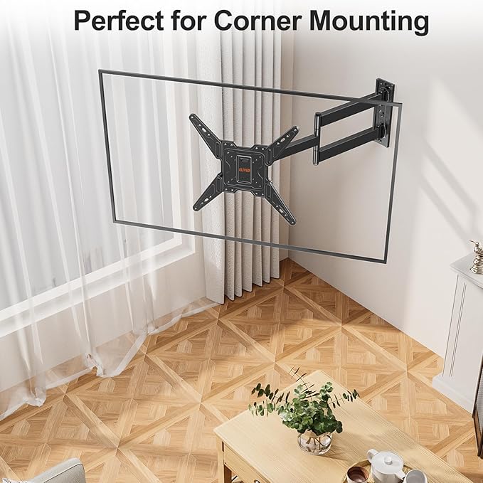 ELIVED 31.3 Inch Long Arm TV Mount for Most 32-65 Inch TVs, Swivel and Tilt Long Extension TV Wall Mount, Full Motion Wall Mount Bracket Max VESA 400x400mm, Holds up to 99 lbs.