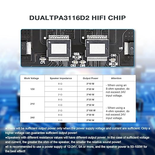 Hosyond ZK-1002T 100W+100W Bluetooth Amplifier Board with Treble and Bass Control 2.0 Channel Stereo Bluetooth AMP Board for DIY Speakers Home Theater