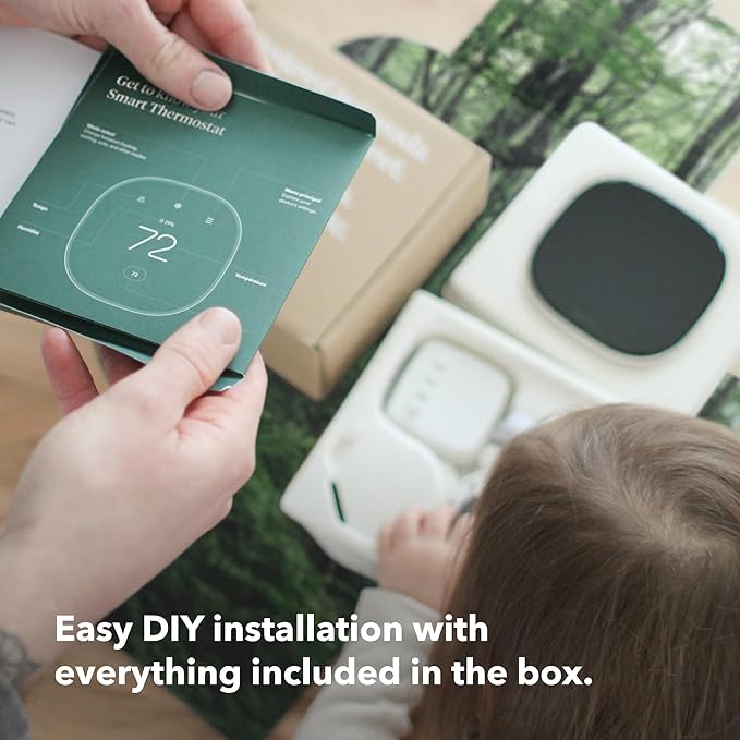 ecobee Smart Thermostat Enhanced - Programmable Wifi Thermostat - Works with Siri, Alexa, Google Assistant - Energy Star Certified - Smart Home