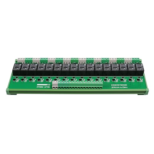 Good BNTai 16 Channel Interface Relay Module 12VACDC 24VACDC DIN Rail Panel Mount Automation PLC Board (16Channel ACDC12V)