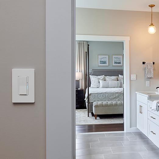 Lutron Diva Smart Dimmer Switch for Caséta Smart Lighting | No Neutral Wire Required | DVRF-6L-BL | Black