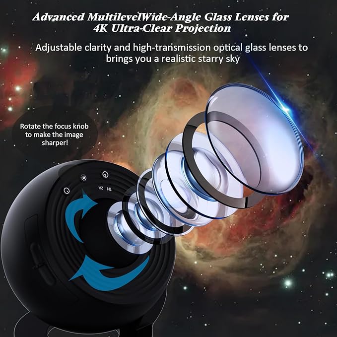 Star Projector,Upgraded 13 in 1 HD Planetarium Galaxy Projector for Bedroom,Night Light Projector with Adjustable Knob,360° Rotating and Timer,Galaxy Ceiling Projector for Kids,Adults,Gifts,Room Decor