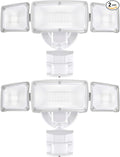 AWSENS 40W LED Security Lights Motion Sensor Light Outdoor, 180 Degree, 4000LM, 5000K, ETL Water Resistant, 3 Head Motion Detected Flood Light for Garage, Yard, Porch 2-Pack (White)
