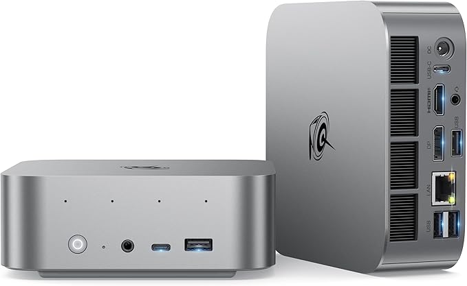 Beelink SER9 Pro+ AI Mini PC, AMD Ryzen 7 H255 (Up to 4.9GHz), 32GB LPDDR5X 7500MT/s 1TB NVMe SSD, Radeon 780M, Built-in Mic/Speaker, USB4, 4K@240Hz Triple Display, WiFi 6, 2.5G LAN, Desktop Computer
