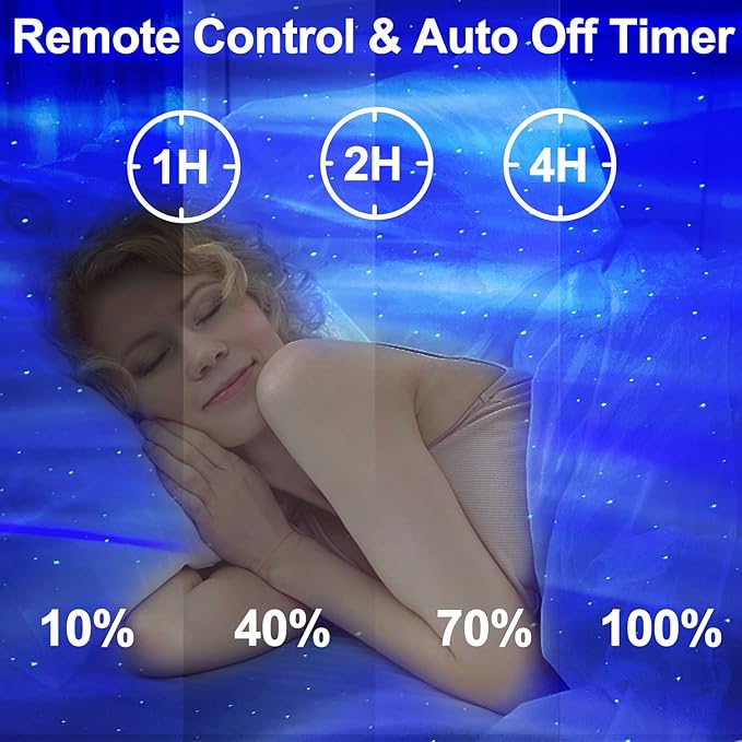 CIMELR Northern Lights Aurora Projector,Star Projector Music Bluetooth Speaker and White Noise,Star Projector Galaxy Light with Remote Control,Night Light Projector for Home Decor Bedroom（Grey）