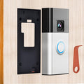 Fansoun Adhesive Video Doorbell Mount for Ring Battery Doorbell(2024 Release) No Drilling Camera Door Mounting Holder Bracket Accessories for Apartments Office Houses (Black)
