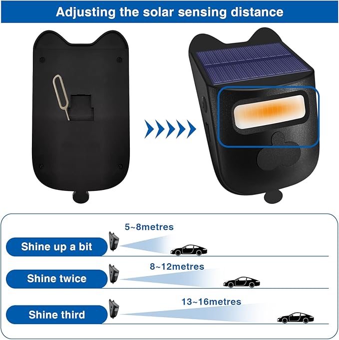 Solar Wireless Driveway Alarm Outdoor Weather-Resistant Motion Sensor Detector Doorbell Chime, DIY Security Alert System (1 Sensor & 2 Doorbell)