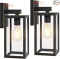 2-Pack Upgraded Motion Sensor Outdoor Wall Lights, Dusk to Dawn Porch Lights Outdoor Wall Sconce Lantern, 3 Lighting Modes Exterior Lighting Fixtures, Bronze Outside Lights for House Front Door Garage