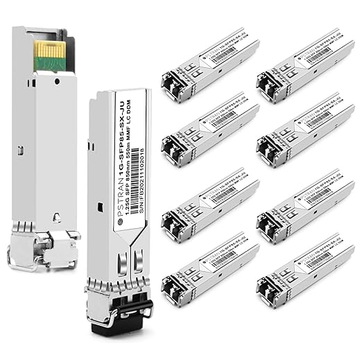 OPSTRAN 1000BASE-SX SFP Optical Transceiver Module Compatible with Juniper QFX-SFP-1GE-SX EX-SFP-1GE-SX SRX-SFP-1GE-SX 850nm 550m DDM Duplex LC MMF 10pcs/Pack