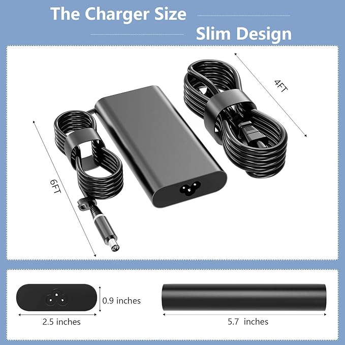 GaN 180W 9.23A 19.5V Charger Adapter Compatible with Dell Precision 7680 7670 7770 7780 LA180PM210 HA180PM210 DA180PM210 AC Power Supply Adapter