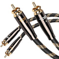 TODN HiFi RCA Audio Cable Audiophile RCA Cables for Car Audio with O-C-C Copper Core, Dual Shielded (10 ft/3m, 1 Pair)