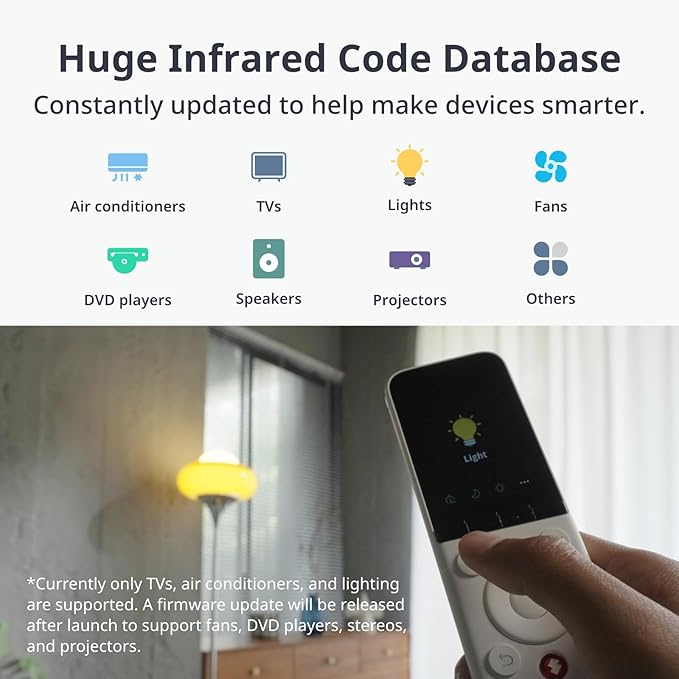 SwitchBot Universal Remote Control with Hub Mini Matter Enabled, Multi-use Smart Remote with Customize App, Control 25 IR/Bluetooth Devices and 10 Scenes, Compatible with TV/AC/SwitchBot BLE Devices
