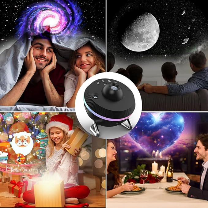 Galaxy Projector for Bedroom, 13 in 1 Planetarium Projector with Meteor Effect, LED Space Galaxy Lamp, Night Lights Room Decor for Kids Adults Birthdays Christmas Gifts