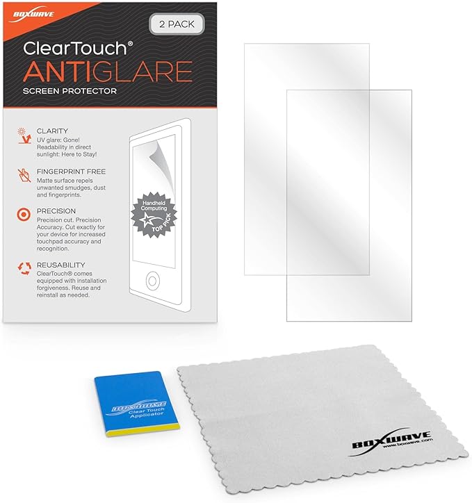 BoxWave Screen Protector Compatible with ButterflyMX Video Intercom Surface (7 in) - ClearTouch Anti-Glare (2-Pack), Anti-Fingerprint Matte Film Skin