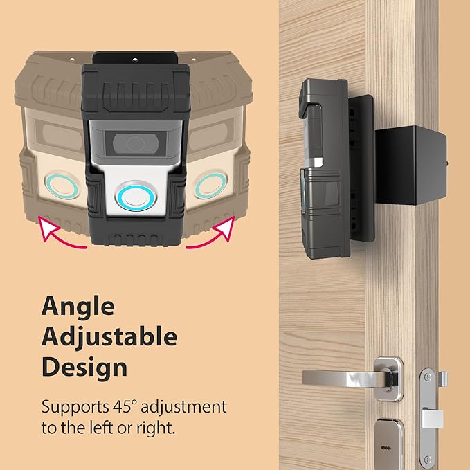 Heart of Tafiti Anti-Theft Video Doorbell Mount, Compatible with Ring Doorbell 1/2/3/3Plus/4/2020/2023/Blink 2021, Adjustable No-Drill Mounting Bracket Wedge Adapter Holder Accessories