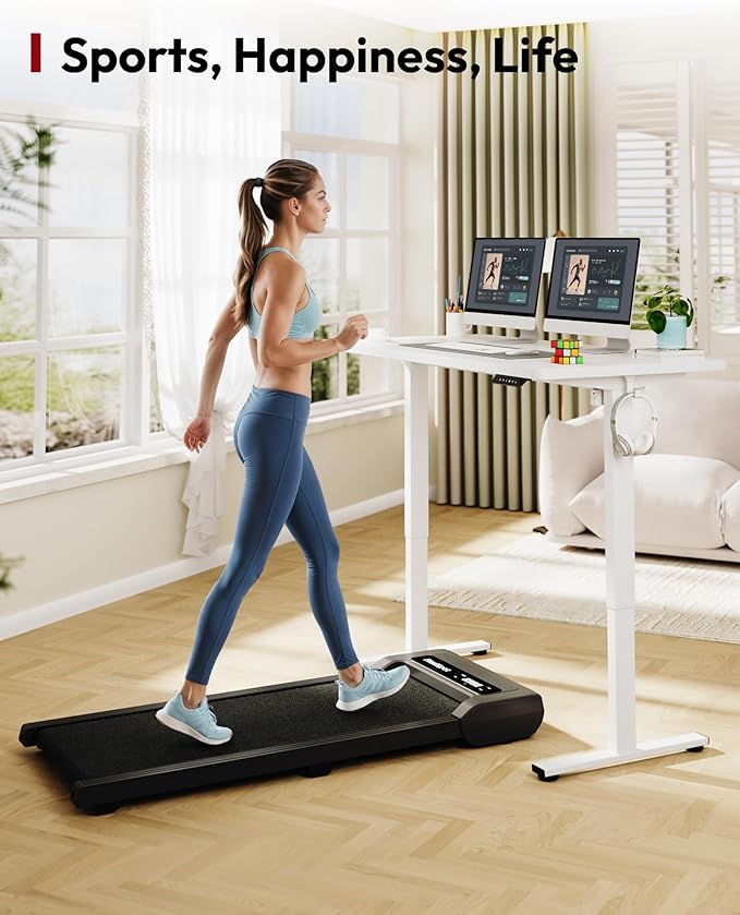 SANODESK Electric Standing Desk 71 x 32 Inches Height Adjustable Stand Up w/6-Button Controller Ergonomic Computer Desk with Splice Board for Home Office, White Frame + White Tabletop